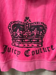 Vintage Juicy Couture Pink Velour Full Zip Track Jacket Hoodie Crown Juicy Couture Back Size Medium
