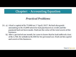 Accounting Equation T S Grewal Class 11