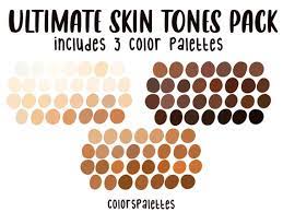 Skin Tones Procreate Color Palette Pack