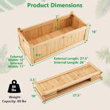 Folding Wooden Raised Garden Bed With