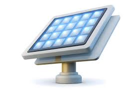 3d Flat Icon As Led Light And A Solar