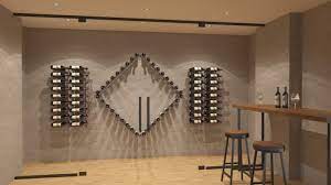 Wall Mounted Metal Wine Rack System