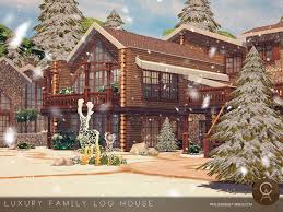 the sims resource luxury family log house