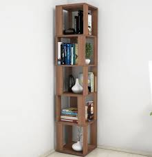 Corner Bookcase Wooden Book Shelf