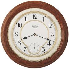 Bulova 14 In Solid Oak Wall Clock