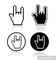 Wall Mural Pixel Cursor Icon Hand