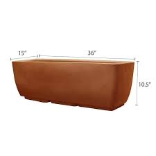 Rts Home Accents 36 In X 15 In Terra Cotta Planter