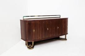 Mid Century Sideboard Aus Messing Holz