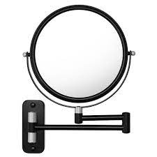 Wall Makeup Mirror In Black Chrome