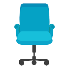 Empty Desk Chair Icon Cartoon Vector