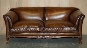 Brown Leather Chesterfield Sofa