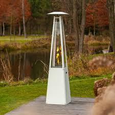 Outdoor Gas Heater Umbrella Steel White