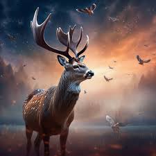 Wild Adventure Deer Wallpaper