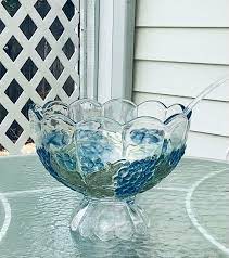 Heavy Glass Serving Or Punch Bowl
