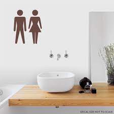 Bathroom Icon Wall Decal Unisex