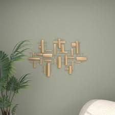 Cosmoliving By Cosmopolitan Contemporary Metal Wall Decor Gold