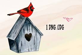 Bird House Composition Fall Clipart