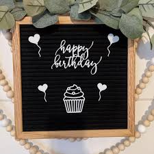 Happy Birthday Letter Board Icons Party
