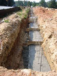 Here We See The Concrete Footings Have