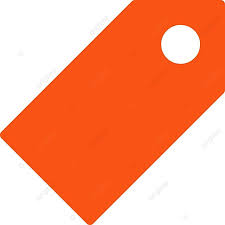 Tag Flat Orange Color Icon Label