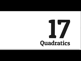 Chapter17 Part 1 Quadratics Q1 Up To