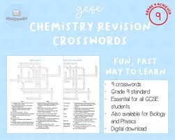 Gcse Chemistry Revision Crosswords