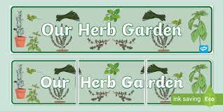 Our Herb Garden Display Banner