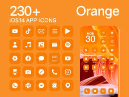 Ios Orange App Icons 230 Autumn Minimal