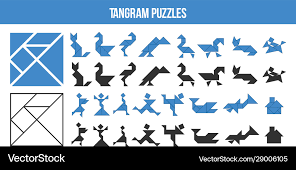 Printable Tangram Puzzle Game Set