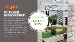 Remembering Bv Doshi Modern Heritage Icon