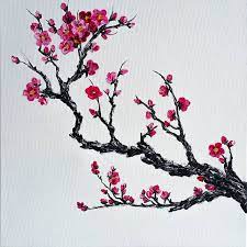 Sprig Of Cherry Blossoms Painting By