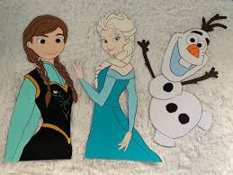Standee Elsa Anna Olaf Disney Party