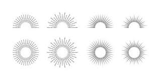 sun rays vector art icons and