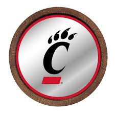 Cincinnati Bearcats Logo Mirrored Barrel Top Mirrored Wall Sign