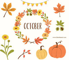 Clip Art October For Commercial And