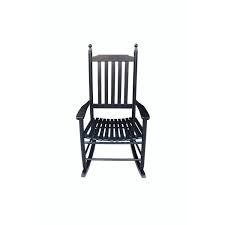 Aoibox Black Populus Wood Rocker Chair