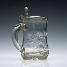 19th Century Cut Glass Beer Stein C1860