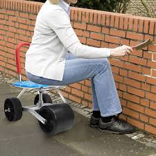 Garden Cart Rolling Stool Work Seat