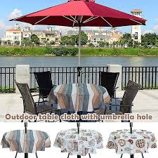 Tablecloth With Umbrella Hole For Round