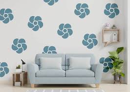 Simple Leaf Wall Stencil Designs For