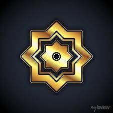 Gold Ic Octagonal Star Ornament