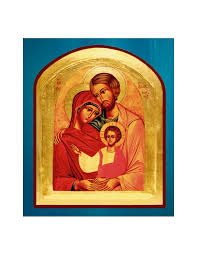 Greek Icon Curved The Holy Family