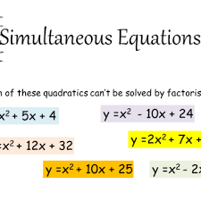 How To Solve Quadratic Simultaneous