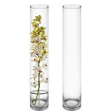 Tall Glass Cylinder Flower Vase Candle