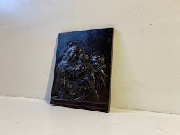 Antique Russian Wall Relief Icon In