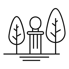 Park Landscape Design Vector Icon