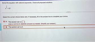 Equation With Rational Exponents Check