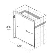 Fhc Pdk38 Premium Shower Door Sliding