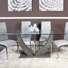 Liberty Clear Glass Dining Table With