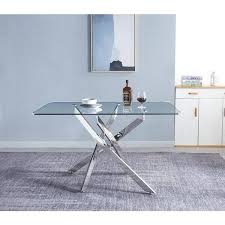 Modern 51 20 In Chrome Glass Top With